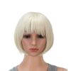 SWACC 10-Inch Short Straight Bob Wig with Bangs, Synthetic Colorful Cosplay